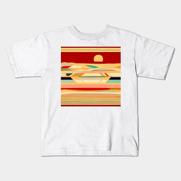 Sunset on the Desert Kids T-Shirt by DANAROPER